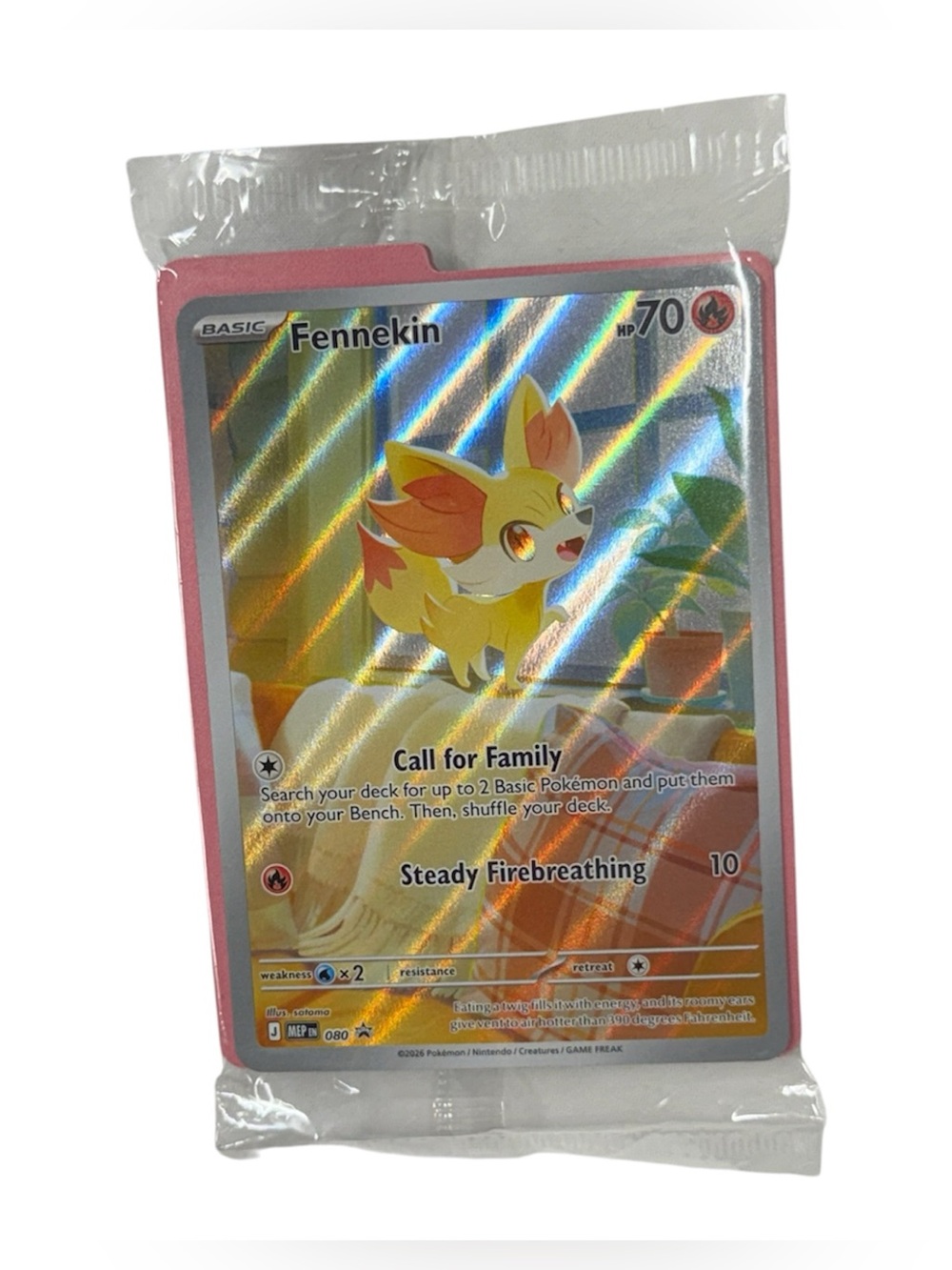 Pokémon Fennekin chaos rising sealed promo pack with unused code card on back!